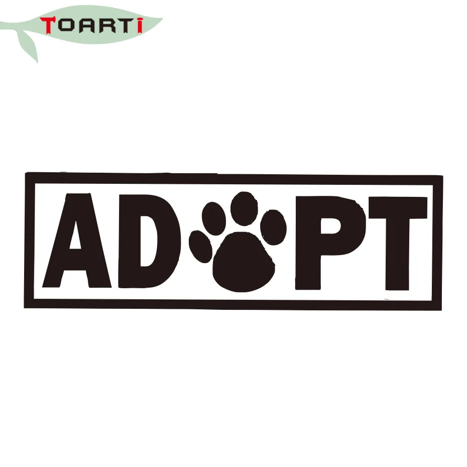 Adopt Собака Кошка Животное спасение принятие лапа печать виниловая наклейка