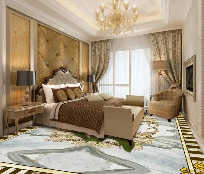 Водонепроницаемые самоклеящиеся виниловые 3D-обои для пола обои ванной спальни 3d