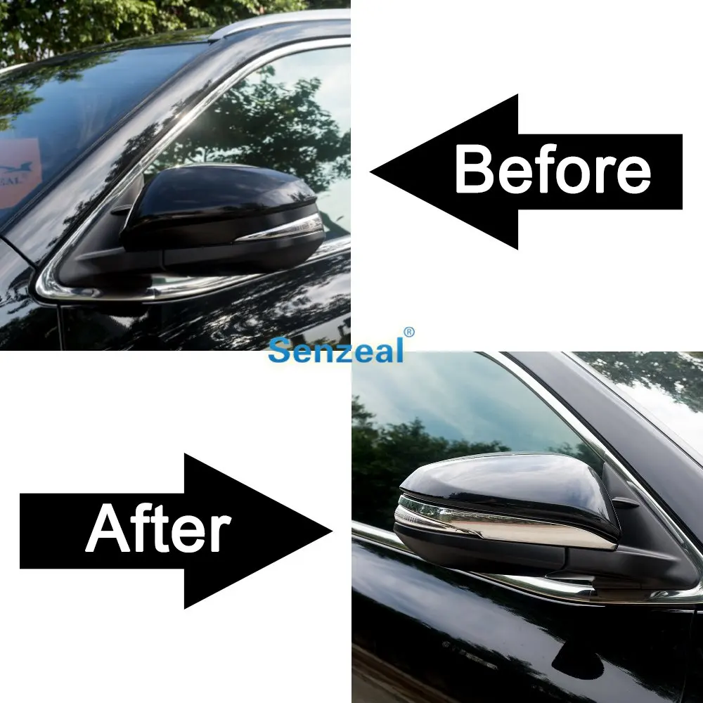 Senzeal 2 шт. ABS Хромированная Накладка для зеркала заднего вида Toyota Highlander 2014 2015 2016 2017