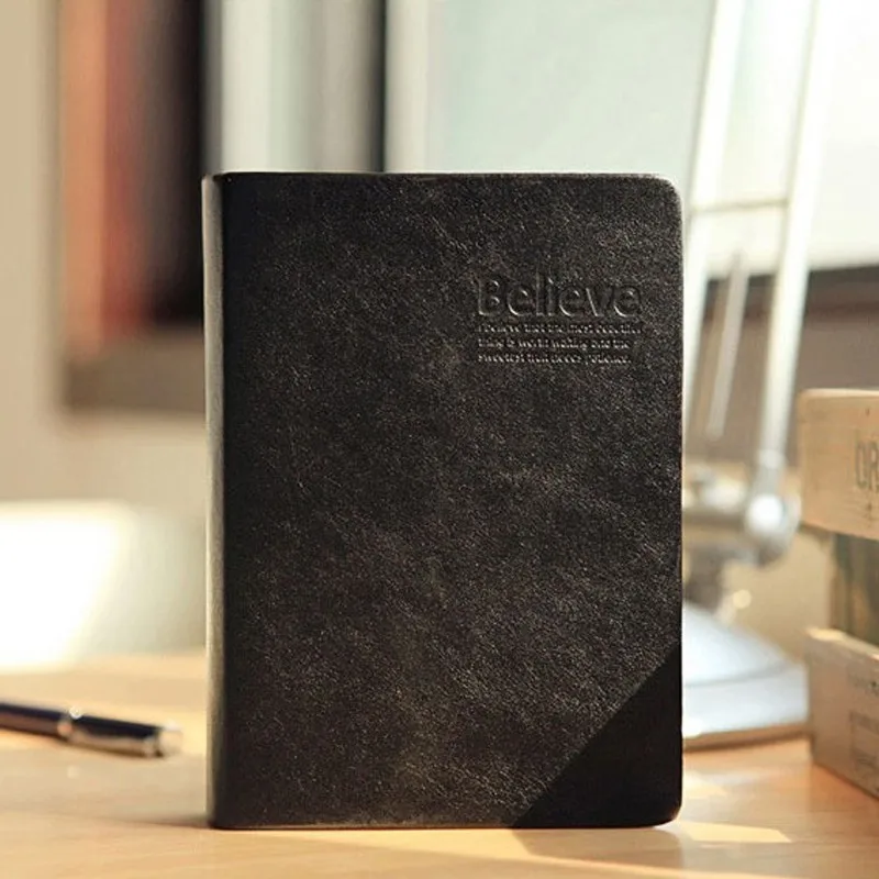Bullet Journal кожаная Библейская записная книжка винтажная Толстая ручная работа Sketchbook еженедельник дневник канцелярский магазин школа 016011 - Цвет: 1