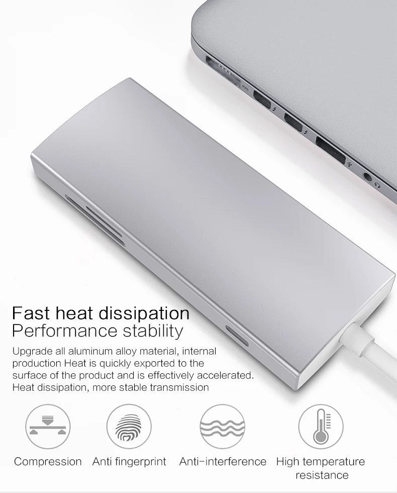 Usb c многопортовый адаптер thunderbolt 3 hub type к hdmi ethernet Gigabit rj45 usb 0 для macbook samsung s8 HUAWEI MATE 10|
