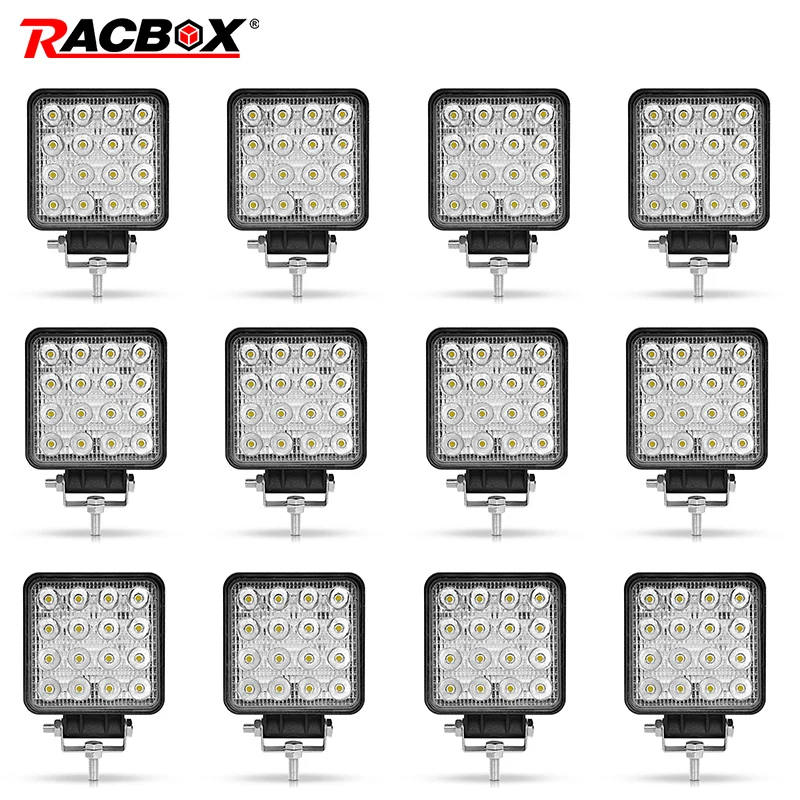 RACBOX 4 дюйма 48 Вт DRL прожектор светильник Точечный светодиодный рабочий для Lada