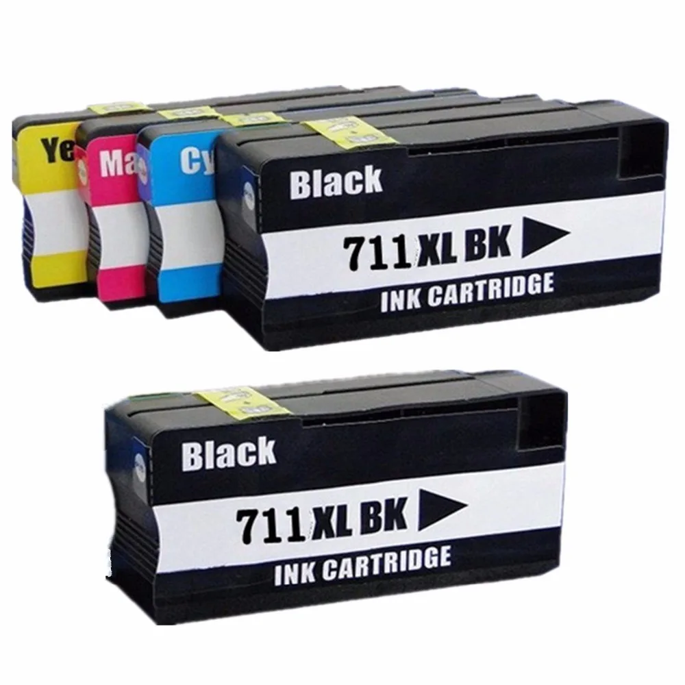 

711 XL 711XL Ink Cartridges Replacement For HP711 HP711XL Designjet T120 24/T120 610/T520 24/T520 36/T520 610 Printer