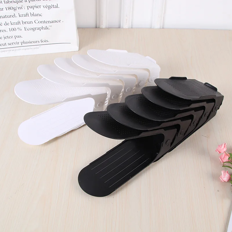 1 шт. регулируемый стеллаж для обуви двойной пластиковый держатель органайзер