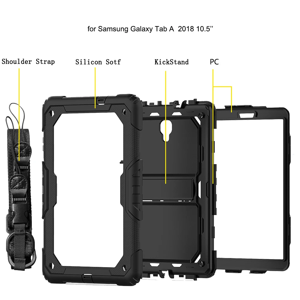 Противоударный детский чехол для Samsung Galaxy Tab A 10 5 2018 T590 T595 T597 SM подставка