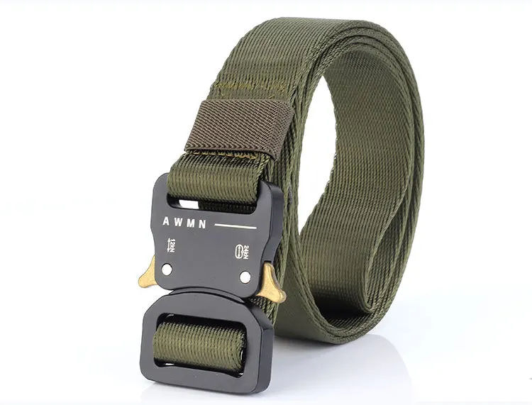 Army Green Мужской тактический ремень нейлоновый ремень в стиле милитари для улицы Многофункциональный тренировочный поясной ремень - Цвет: Army Green