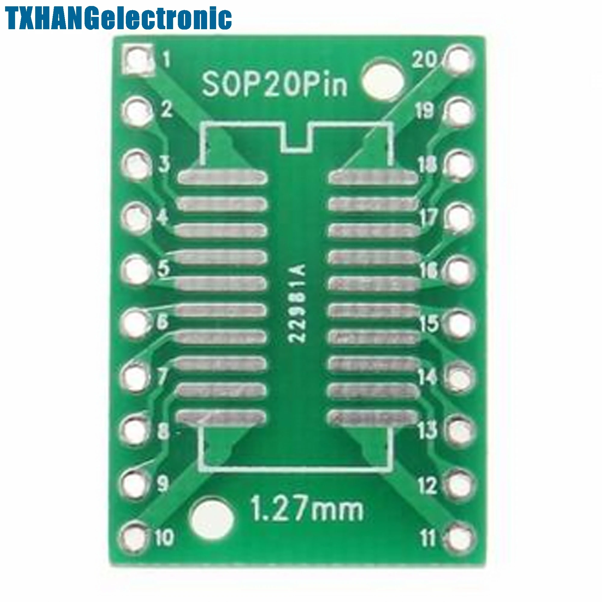 10 шт. SOP20 SSOP20 TSSOP20 к DIP20 0 65/1 27 мм IC адаптер PCB Board top |