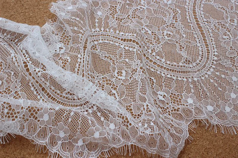Мягкая Белая нейлоновая кружевная ткань для ресниц декоративная отделка сделай
