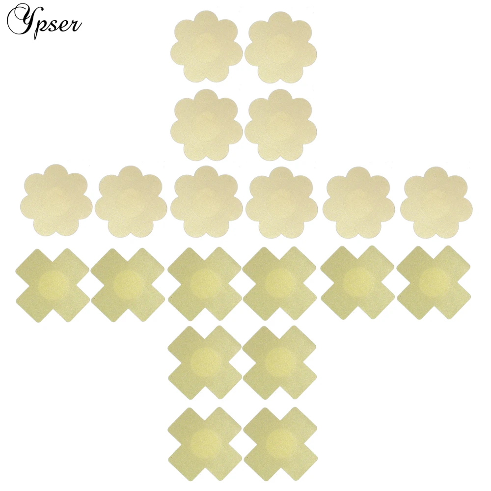 Beige-20pair Ypser смешанные ниппели Pasties одноразовая клейкая палочка на соски Сексуальная Женская Крышка для сосков - Цвет: Beige-20pair