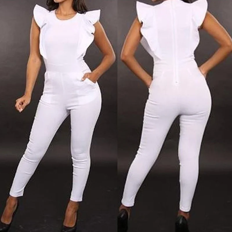 Европейский брючный костюм 2018 летний модный элегантный цельный комплект без