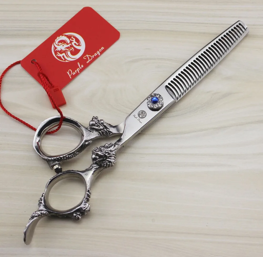 6 в. Профессиональный волосы ручка дракон комплект Прямые и филировочные ножницы