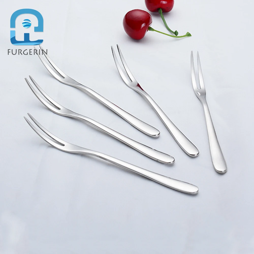 

FURGERIN 6PCS Fruit Fork Stainless Bento Picks Kitchen Accessories eco friendly mini dessert fork set Fruits Forks Home Gadgets