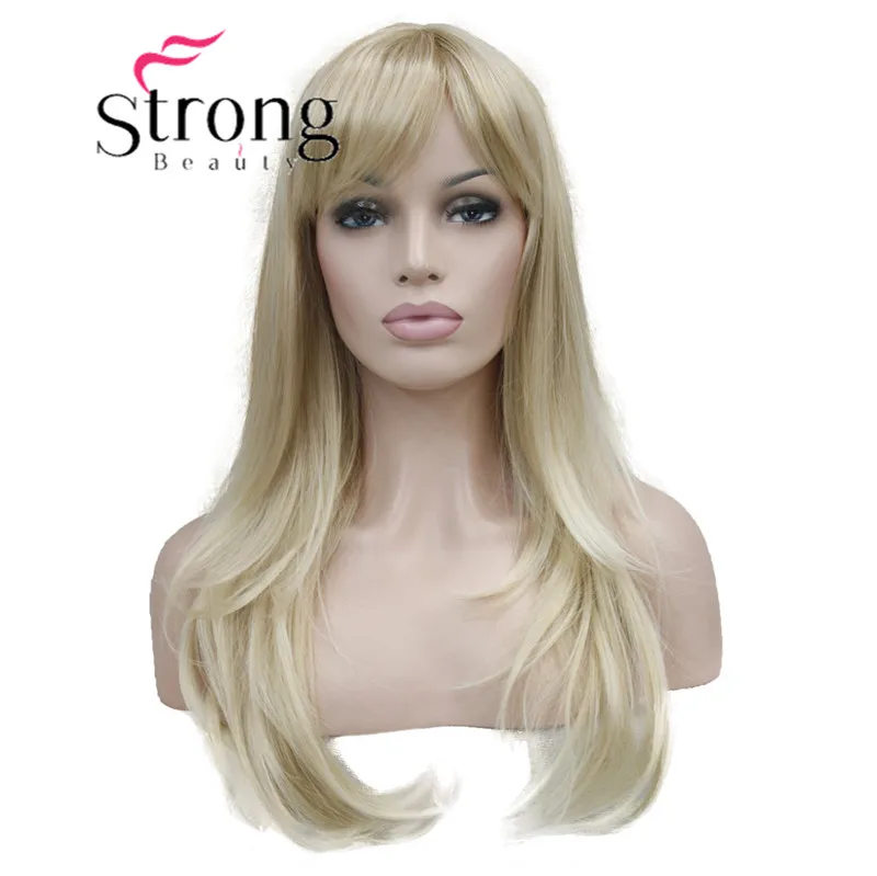 StrongBeauty 2" синтетический парик длинные термостойкие большие волнистые волосы для женщин косплей парик светло-коричневый с выделенным