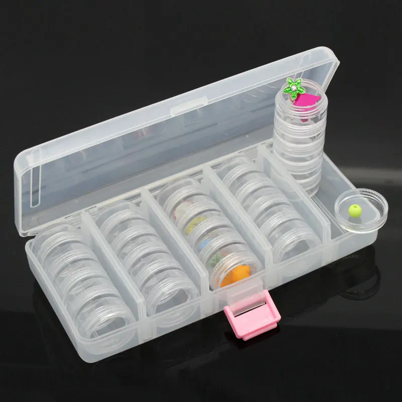 Коробка для хранения Hoomall коробки ювелирных изделий 25 круглых отсеков прозрачные