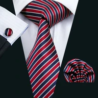 ls 512 dropshipping mens tie striped jacquard woven 100 silk gravata barry wang hanky cufflink neck tie for wedding business