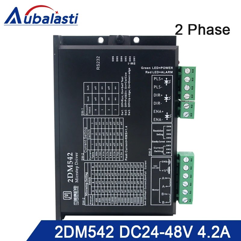 Двухфазный шаговый двигатель драйвер 2DM542 входное напряжение DC24 48V матч с 42 57