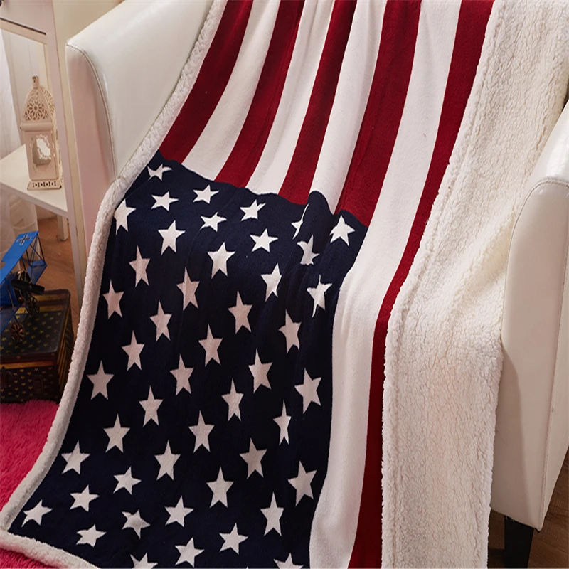 Одеяло sherpa фланелевый флисовый толстый мягкий теплый плед для дивана покрывала с