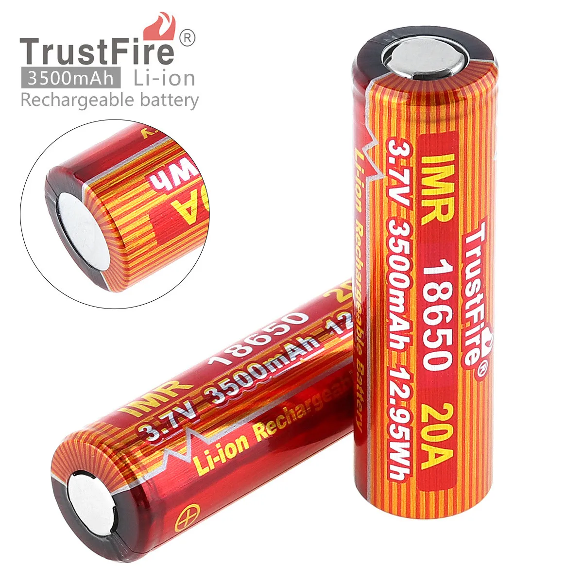 2 шт./лот 18650 Батарея 3 7 V 20A 3500mAh литий ионная аккумуляторная батарея с