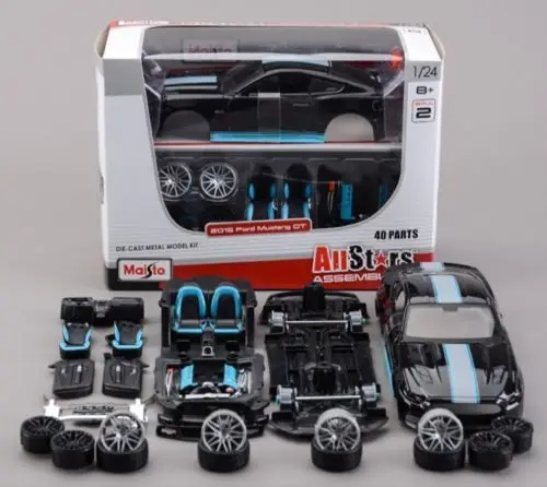 Maisto 1:24 FORD MUSTANG GT 5,0 сборка DIY гоночный автомобиль литья под давлением модельные комплекты