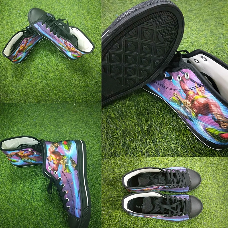 Женские туфли в стиле панк FORUDESIGNS винтажная Вулканизированная обувь с принтом