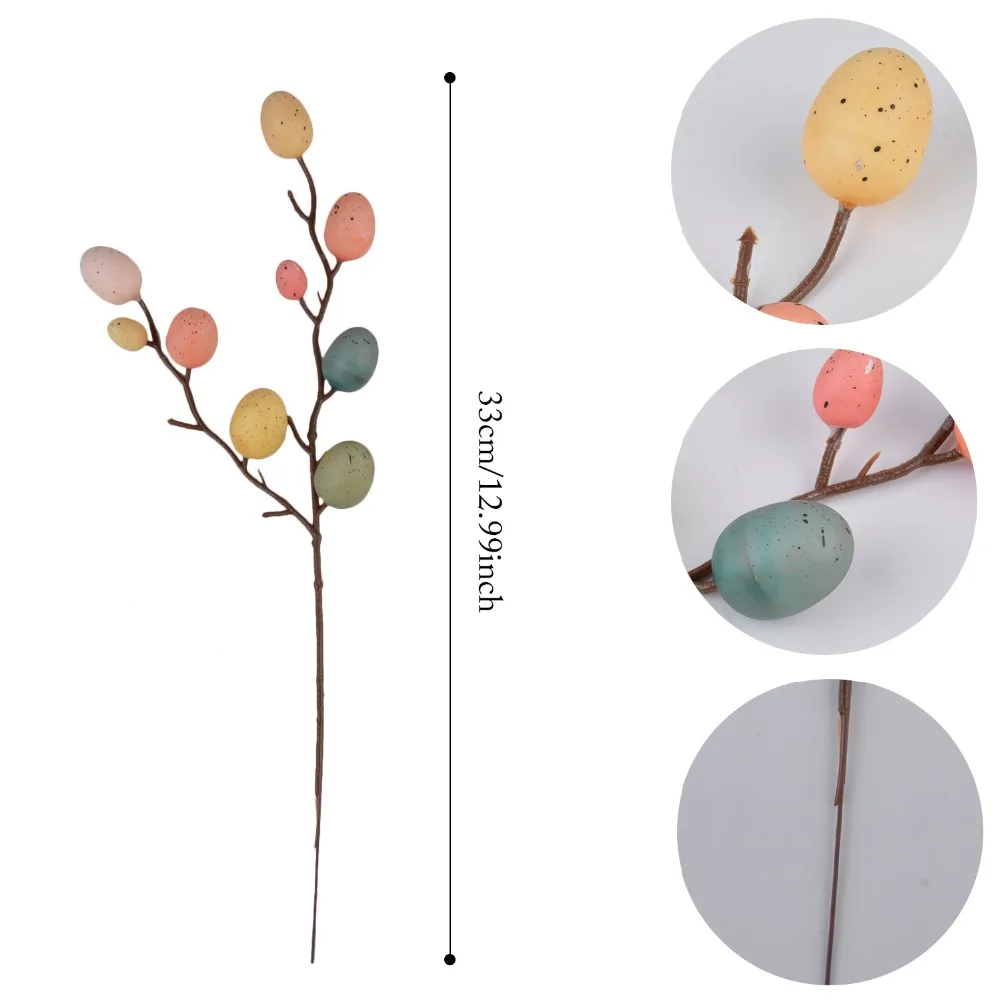FunPa 3 шт. пасхальное яйцо дерево Декор творческие ветки с рисунком яиц пасхальные