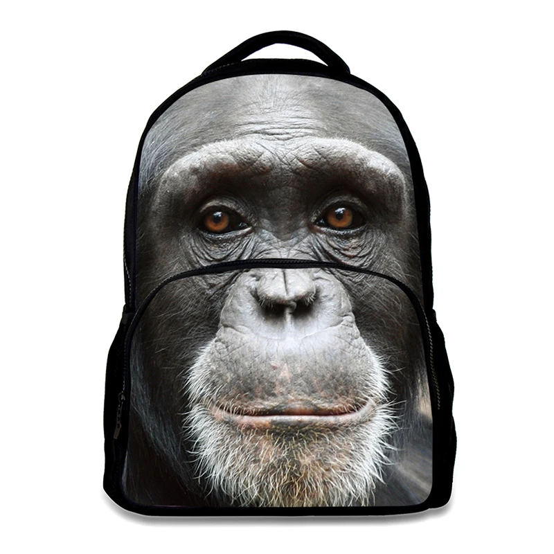 Модная Портативная школьная сумка Gorilla design большой емкости с отделением для