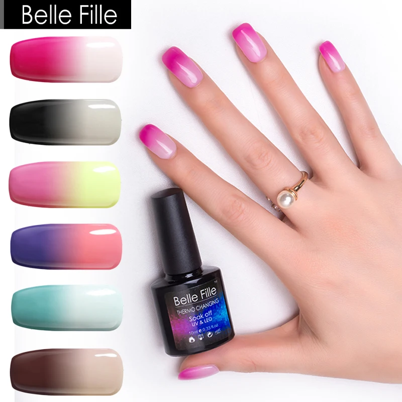 BELLE FILLE Температура сменить гель лак для ногтей 10 мл УФ светодиодный Гель