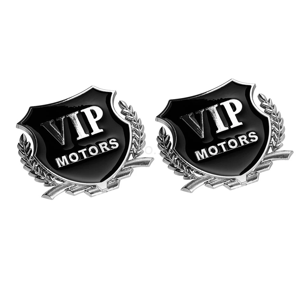 2 шт./компл. VIP MOTORS 3D Металлическая Автомобильная хромированная эмблема бейдж
