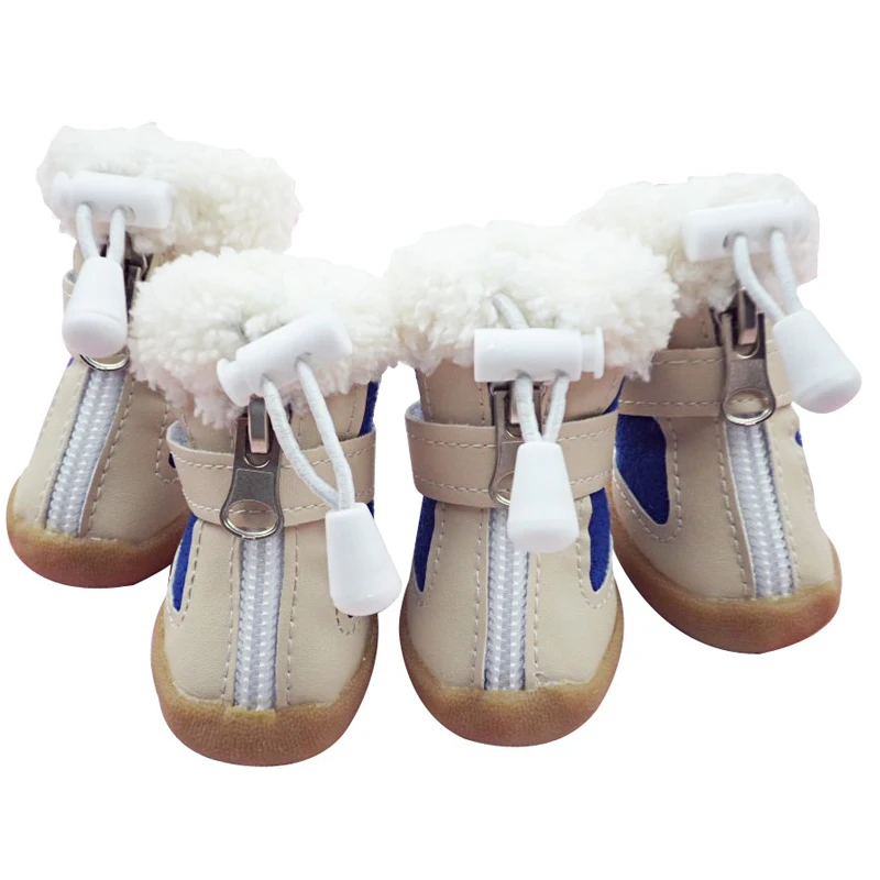 Кроссовки для собак зимняя эластичная теплая обувь снега Нескользящие сапоги