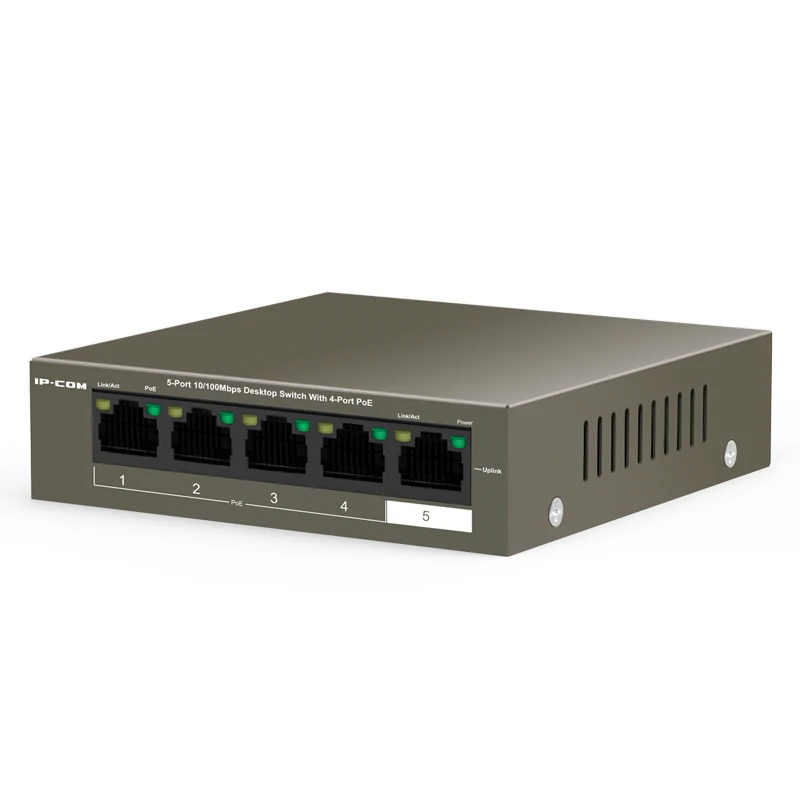 Коммутатор PoE с 5 портами и 4 хаб Ethernet lan 38 Вт rj45 портов 10/100 Мбит/с сетевой