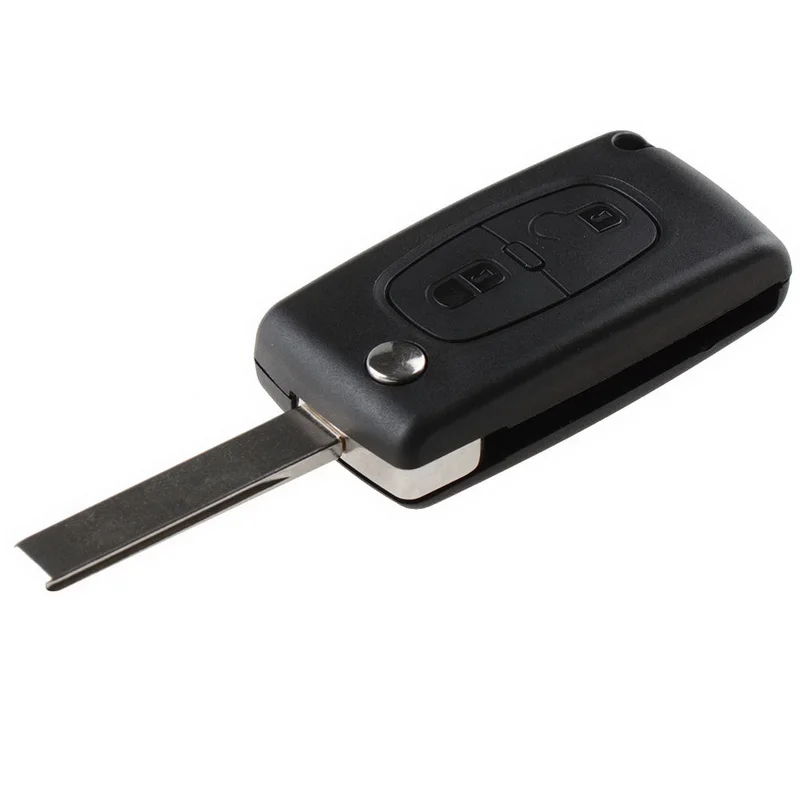 Новый Флип Пульт 2 Корпус для ключей на кнопке чехол лезвие Fob ЗАМЕНА PEUGEOT