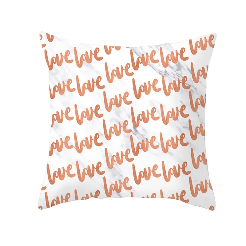 H14 mling 1pcs 45x45cm Geometric Pink Gold Decorative Pillow Peach Skin Sofa Cushion Waist Pillow Cover Decorative Cushion Cover - Цвет: H14