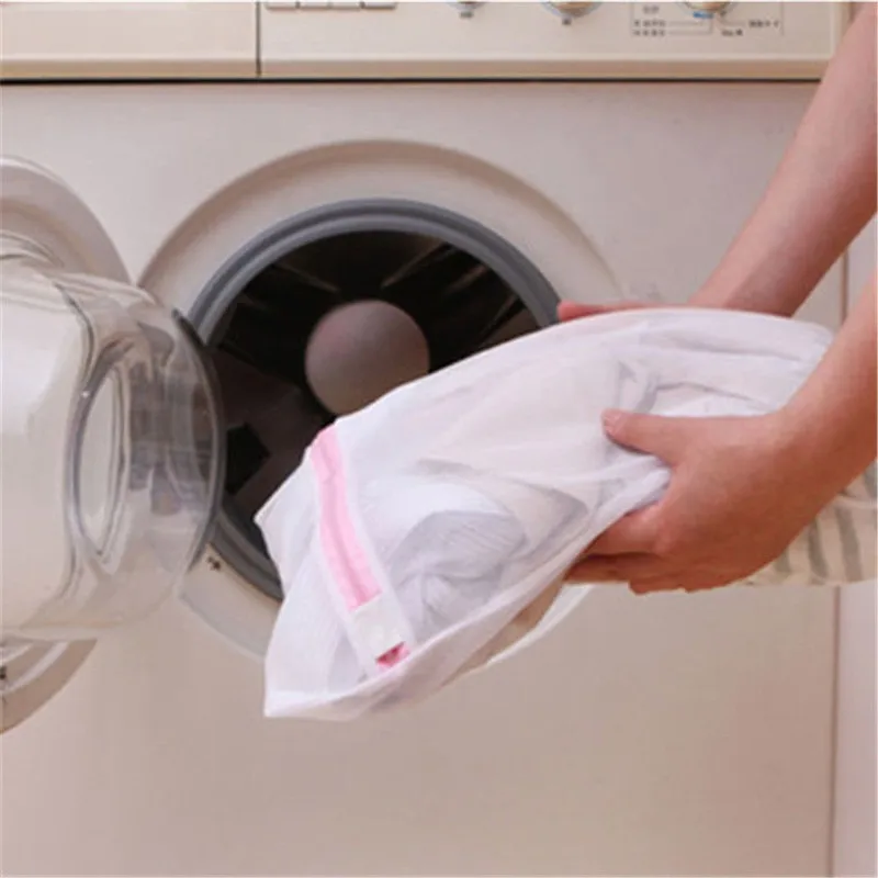 15 sizes Zippered Foldable Nylon Laundry Bag Bra Socks Underwear Clothes Washing Machine Protection Net Mesh Bags | Дом и сад