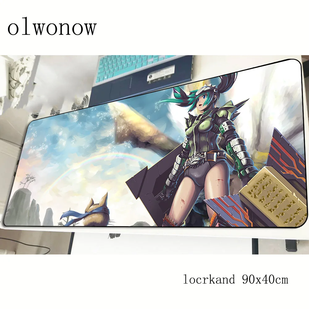 Коврик для мыши Monster Hunter популярный компьютерный коврик 900x400x3 мм padmouse