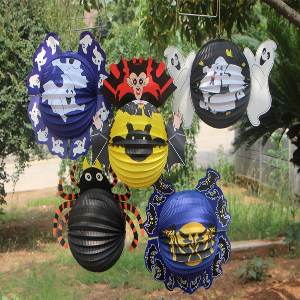 5 шт. бумажный декоративный фонарь для Хэллоуина китайский счастливой ночи Pumpink