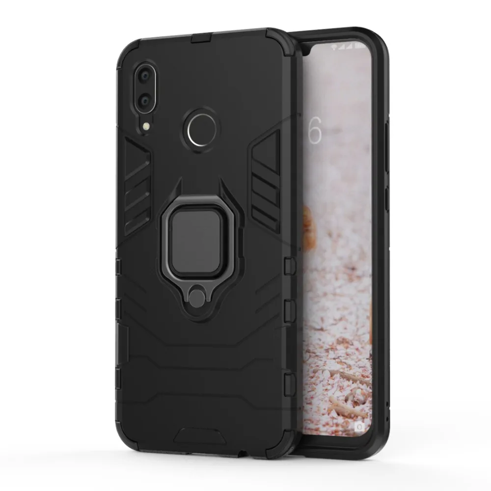 Сверхмощный робот ударопрочный черный пантера Kickstand чехол для Huawei Nova 3 Съемная
