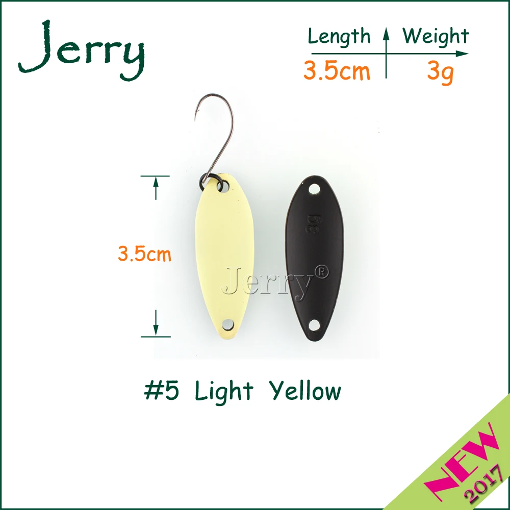 Jerry 1 шт. 2 г 3 4 5 площадь и поток форель ложка Ультралегкая Удочка приманка высокого