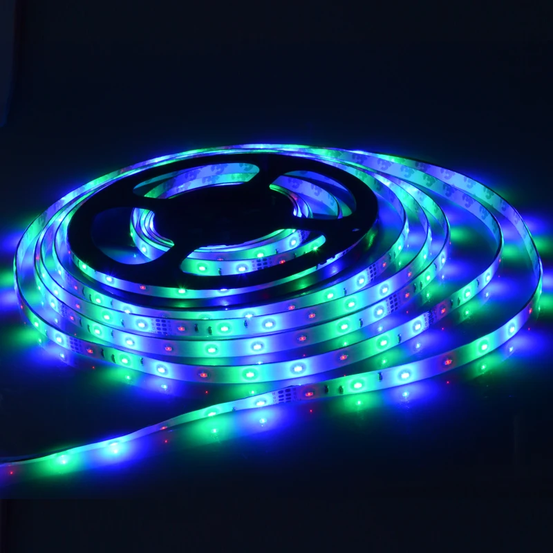Светодиодная лента Foxanon 3014 RGB гибкая световая 5 м 12 в пост. Тока 54 светодиода/м