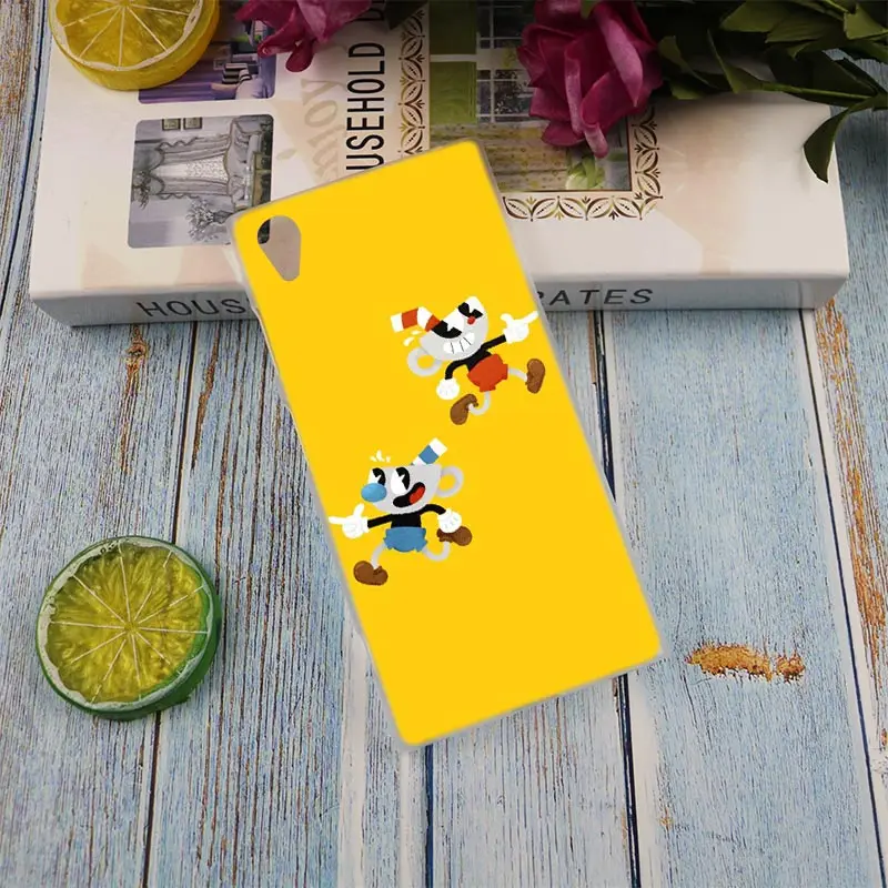 Представляем прозрачный чехол Cuphead для Sony Xperia Z3 Z5 Premium M4 Aqua M5 X XA XA1 C4 C5 E4 E5 XZ XZ2 Compact