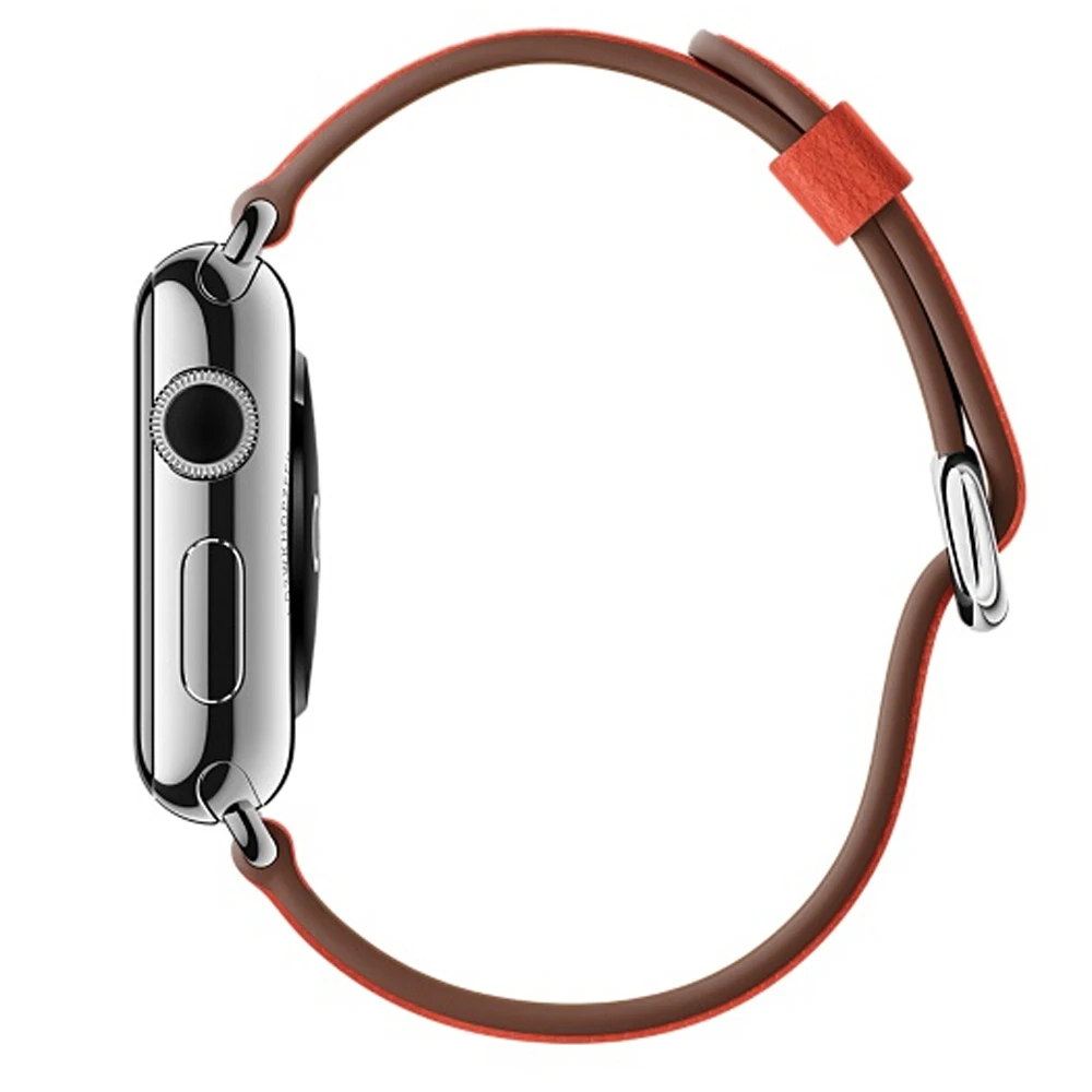 Классическая Пряжка из натуральной кожи для Apple Watch, сменная Классическая пряжка, ремешок для часов Apple Watch 38 мм и 42 мм