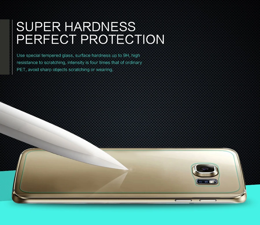 YKSPACE 9H 2.5D прозрачное заднее закаленное стекло для Samsung Galaxy S6 защита экрана от