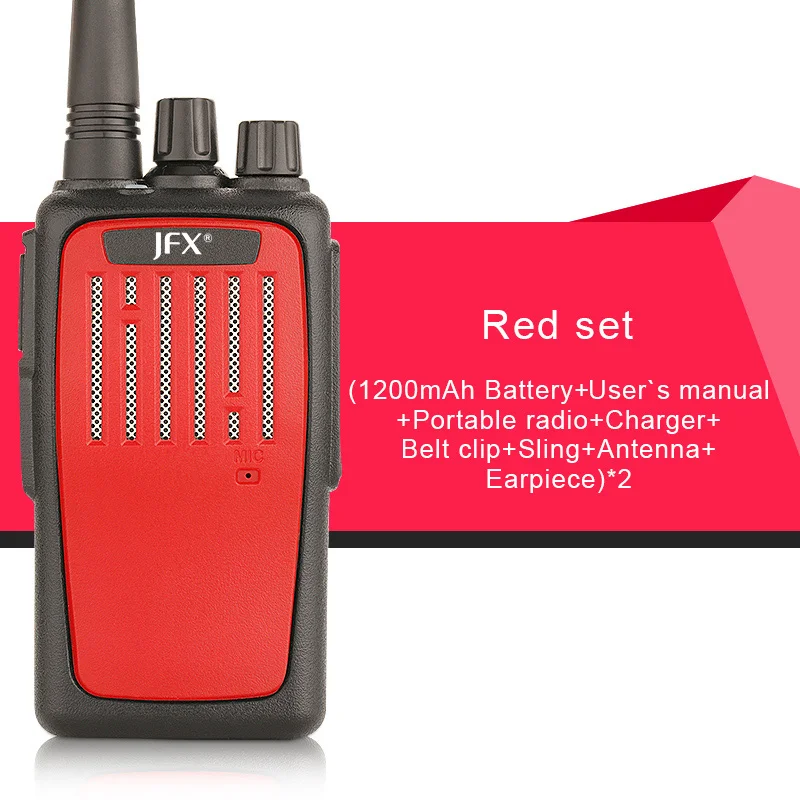 2 ШТ. JFX A18Plus Walkie Talkie 5 Вт 16 Канала Clear Двухстороннее Радио Полевой ресторан
