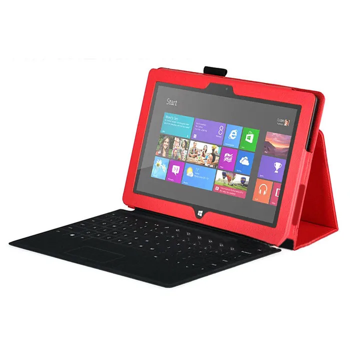 Кожаный чехол подставка для планшета Microsoft Surface 10 6 Windows 8 RT красный|covers for tablets 8|cover