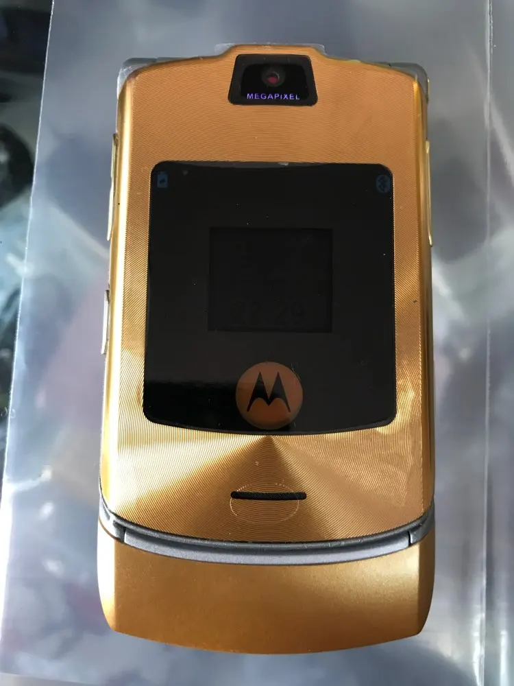 motorola dolcee& GABBNNA разблокированный motorola флип Razr V3i мобильный телефон Восстановленный