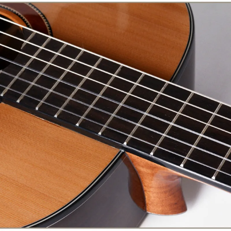 Топ твердый кедр Классическая гитара акустическая электрическая нейлоновая