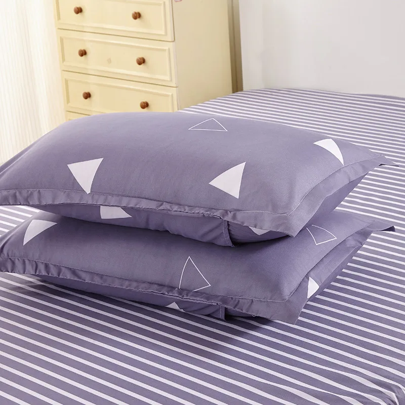 Фиолетовый геометрический дизайн 3/4 шт набор постельного белья пододеяльник