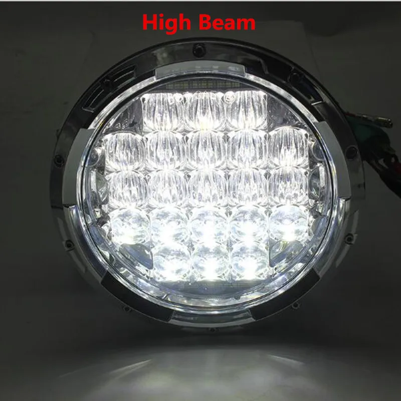 75 Вт 5D led рабочий свет DRL дальнего ближнего света 7 дюймов мотоцикл Проектор фары