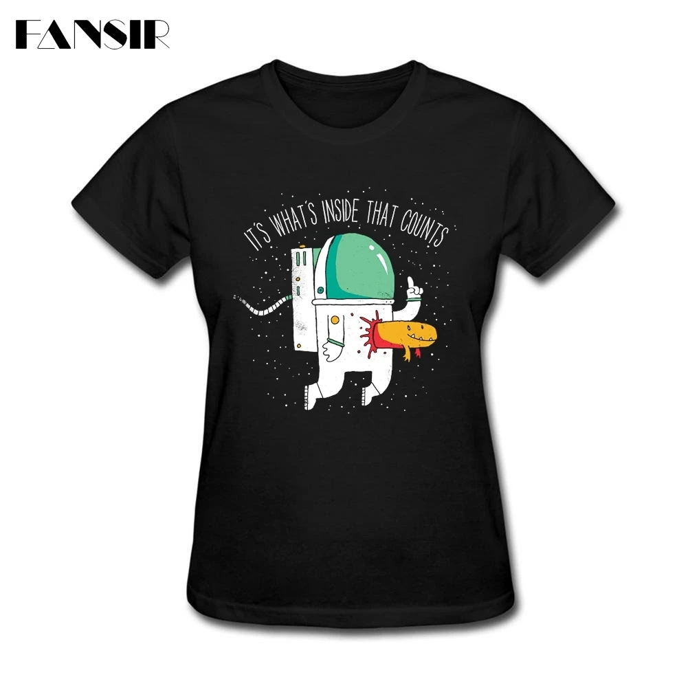 Пространства засасывает Camisetas Повседневная Женская с коротким рукавом Футболка
