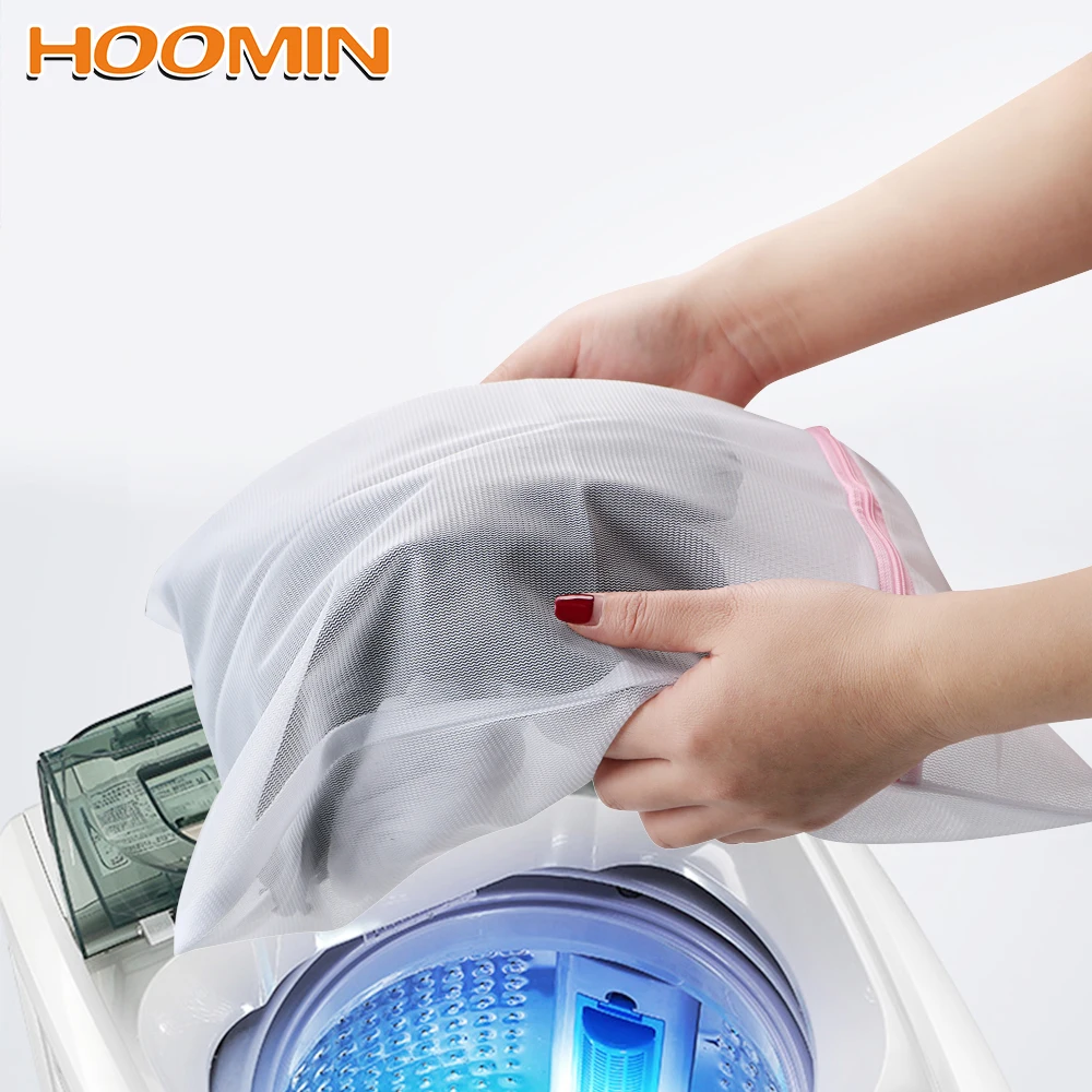 HOOMIN 3 размера мешки для белья на молнии для стирки одежды стиральная машина сетчатый мешок складной для бюстгальтера нижнее белье носки одежда