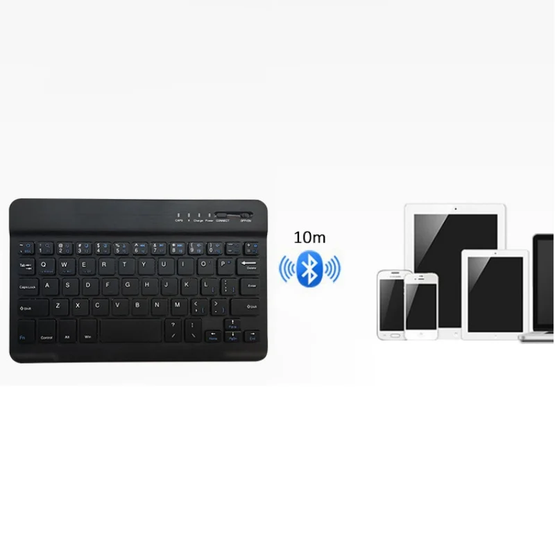 Портативная 59 клавишная ультра тонкая алюминиевая Беспроводная Bluetooth клавиатура